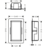 Wnęka ścienna z ozdobną ramką 300/150/100 Czarny Matowy XtraStoris Original HANSGROHE 56057670