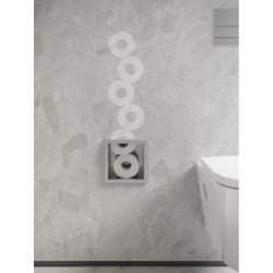 Wnęka ścienna na zapas 6 rolek papieru toaletowego Stal Szlachetna Szczotkowana XtraStoris Original HANSGROHE 56058800