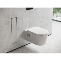 Wnęka ścienna z półką, pojemnikiem na szczotkę toaletową i drzwiczkami Czarny mat XtraStoris Rock HANSGROHE 56060670