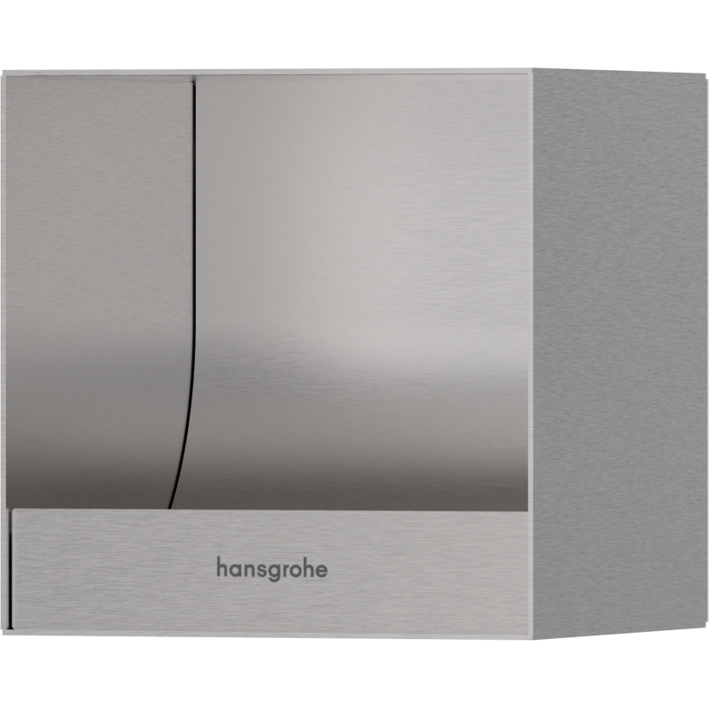 Wnęka ścienna na papier toaletowy 150/150/140 Stal Szlachetna Szczotkowana XtraStoris Original HANSGROHE 56065800