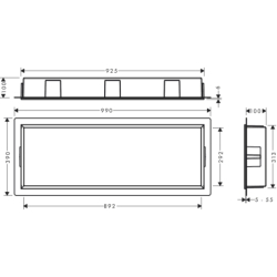 Wnęka ścienna z ozdobną ramką 300/900/100 Biały Matowy XtraStoris Original HANSGROHE 56067700