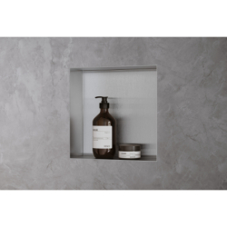 Wnęka ścienna bez ozdobnej ramki 300/300/100 Stal Szlachetna Szczotkowana XtraStoris Minimalistic HANSGROHE 56073800