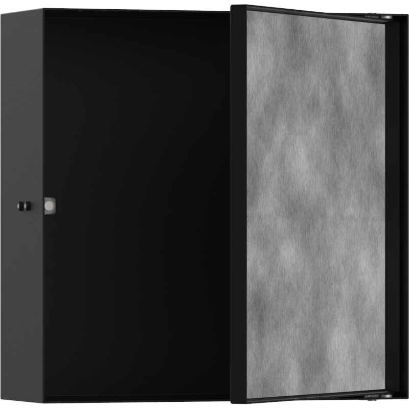 Wnęka ścienna z drzwiczkami do wyłożenia płytkami 300/300/100 Czarny Matowy XtraStoris Rock HANSGROHE 56085670