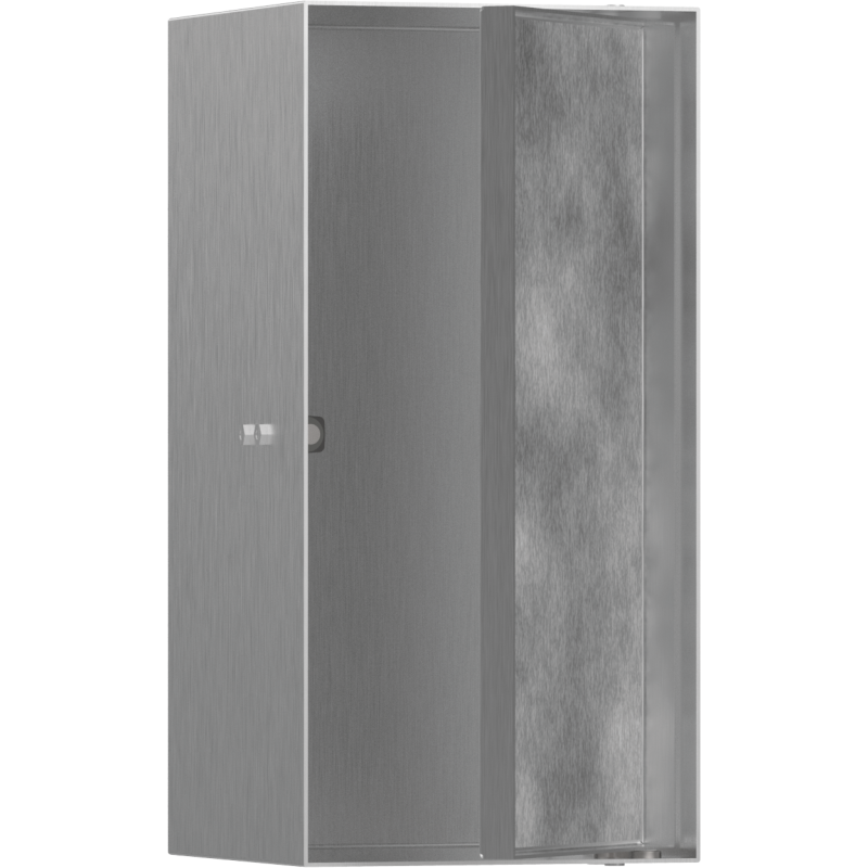 Wnęka ścienna z drzwiczkami do wyłożenia płytkami 300/150/140 Stal Szlachetna Szczotkowana XtraStoris Rock HANSGROHE 56088800