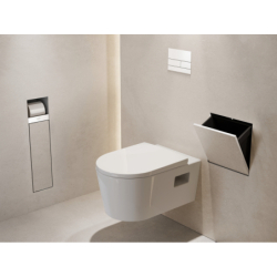 Wnęka ścienna z koszem na śmieci i drzwiczkami do wyłożenia płytkami 300/300/100 Biały Matowy XtraStoris Rock HANSGROHE 56089700
