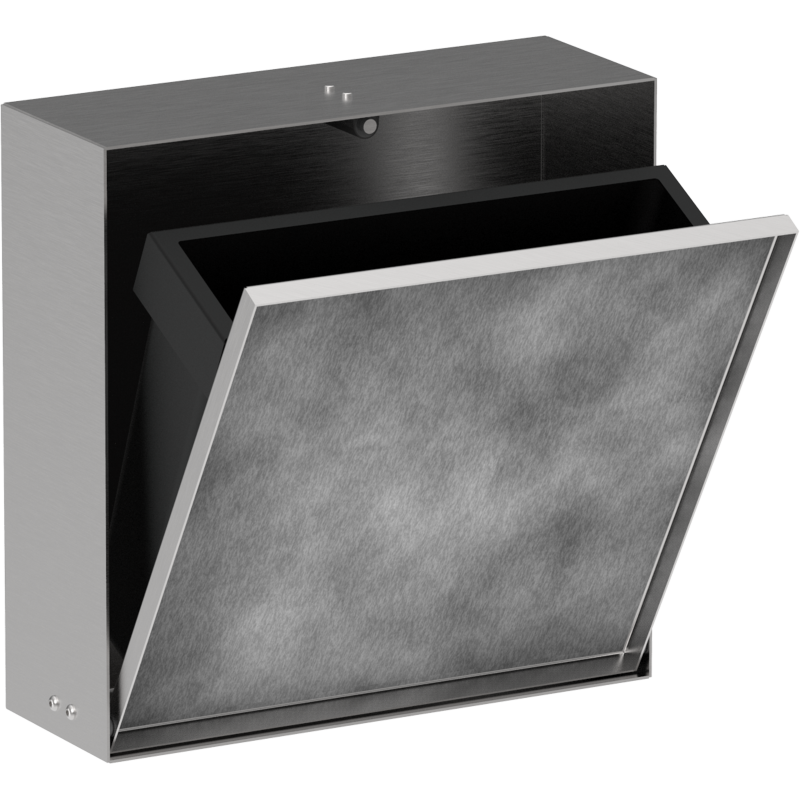 Wnęka ścienna z koszem na śmieci i drzwiczkami 300/300/100 Stal Szlachetna brushed XtraStoris Rock HANSGROHE 56089800