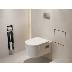 Wnęka ścienna z koszem na śmieci i drzwiczkami 300/300/100 Stal Szlachetna brushed XtraStoris Rock HANSGROHE 56089800