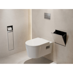 Wnęka ścienna z koszem na śmieci i drzwiczkami 300/300/100 Stal Szlachetna brushed XtraStoris Rock HANSGROHE 56089800