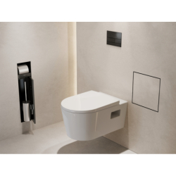 Wnęka ścienna z koszem na śmieci i drzwiczkami do wyłożenia płytkami 300/300/140 Czarny mat XtraStoris Rock HANSGROHE 56090670