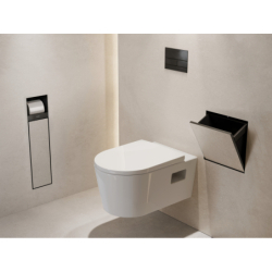 Wnęka ścienna z koszem na śmieci i drzwiczkami do wyłożenia płytkami 300/300/140 Czarny mat XtraStoris Rock HANSGROHE 56090670