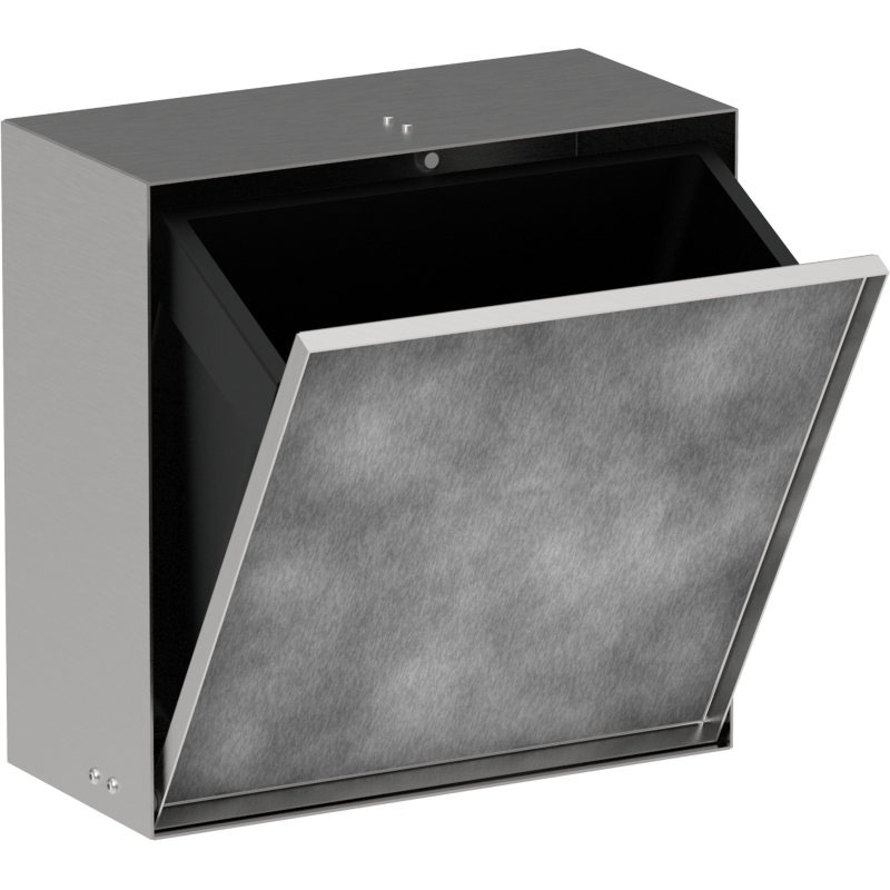 Wnęka ścienna z koszem na śmieci i drzwiczkami 300/300/140 Stal Szlachetna brushed XtraStoris Rock HANSGROHE 56090800