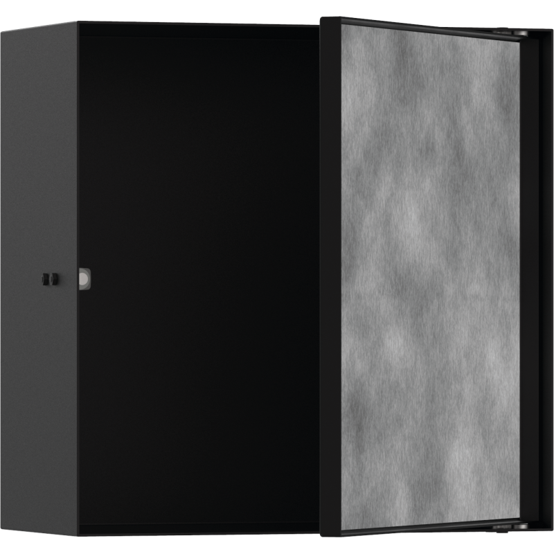 Wnęka ścienna z drzwiczkami do wyłożenia płytkami 300/300/140 Czarny Matowy XtraStoris Rock HANSGROHE 56091670