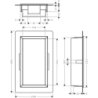 Wnęka ścienna z ozdobną ramką 300/150/70 Czarny Matowy XtraStoris Original HANSGROHE 56092670