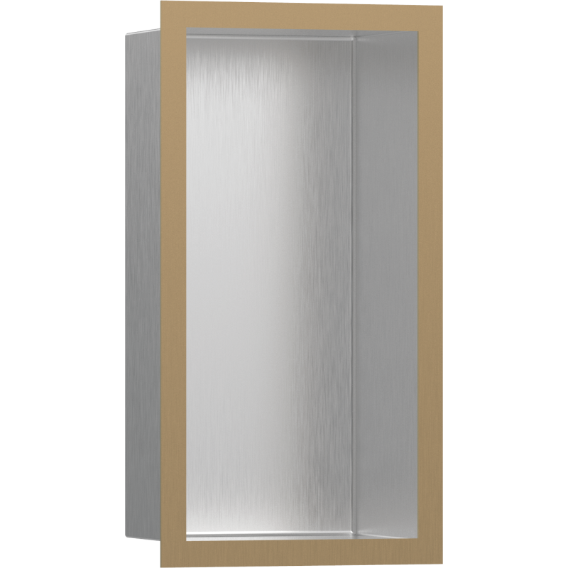 Wnęka ścienna Stal Szlachetna Szczotkowana z ozdobną ramką 300/150/100 Brąz brushed XtraStoris Individual HANSGROHE 56094140
