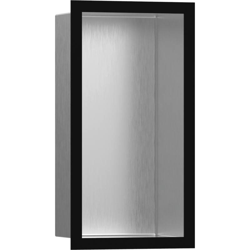 Wnęka ścienna Stal Szlachetna Szczotkowana z ozdobną ramką 300/150/100 Czarny Matowy XtraStoris Individual HANSGROHE 56094670