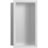 Wnęka ścienna Stal Szlachetna Szczotkowana z ozdobną ramką 300/150/100 Biały Matowy XtraStoris Individual HANSGROHE 56094700