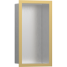 Wnęka ścienna Stal Szlachetna Szczotkowana z ozdobną ramką 300/150/100 Złoty poler XtraStoris Individual HANSGROHE 56094990