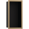 Wnęka ścienna Czarny Matowy z ozdobną ramką 300/150/100 Brąz Szczotkowany XtraStoris Individual HANSGROHE 56095140