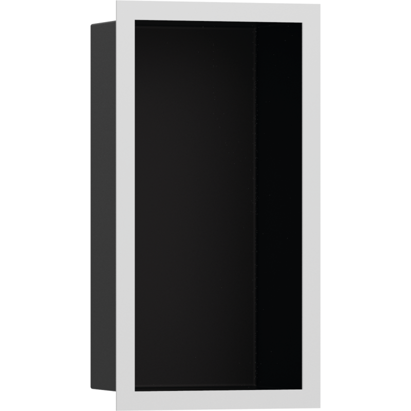 Wnęka ścienna Czarny Matowy z ozdobną ramką 300/150/100 Biały Matowy XtraStoris Individual HANSGROHE 56095700