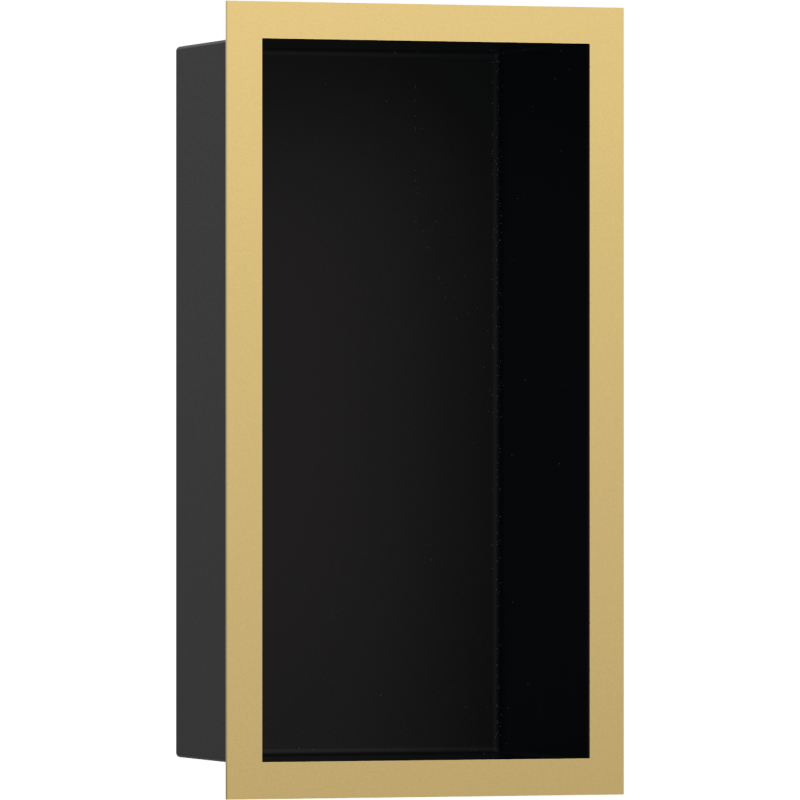Wnęka ścienna Czarny Matowy z ozdobną ramką 300/150/100 Złoty Optyczny Polerowany XtraStoris Individual HANSGROHE 56095990