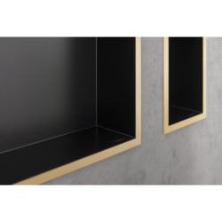 Wnęka ścienna Czarny Matowy z ozdobną ramką 300/150/100 Złoty Optyczny Polerowany XtraStoris Individual HANSGROHE 56095990