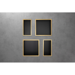 Wnęka ścienna Czarny Matowy z ozdobną ramką 300/150/100 Złoty Optyczny Polerowany XtraStoris Individual HANSGROHE 56095990