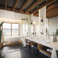 Wnęka ścienna Biały Matowy z ozdobną ramką 300/150/100 Czarny Chrom Szczotkowany XtraStoris Individual HANSGROHE 56096340