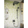 Wnęka ścienna Biały Matowy z ozdobną ramką 300/150/100 Czarny Chrom Szczotkowany XtraStoris Individual HANSGROHE 56096340
