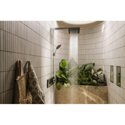 Wnęka ścienna Biały Matowy z ozdobną ramką 300/150/100 Stal Szlachetna Szczotkowana XtraStoris Individual HANSGROHE 56096800