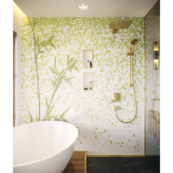 Wnęka ścienna Biały Matowy z ozdobną ramką 300/150/100 Złoty Optyczny Polerowany XtraStoris Individual HANSGROHE 56096990