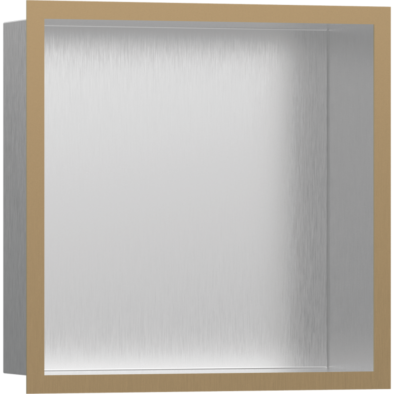 Wnęka ścienna Stal Szlachetna Szczotkowana z ozdobną ramką 300/300/100 Brąz brushed XtraStoris Individual HANSGROHE 56097140