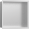 Wnęka ścienna Stal Szlachetna Szczotkowana z ozdobną ramką 300/300/100 Biały Matowy XtraStoris Individual HANSGROHE 56097700