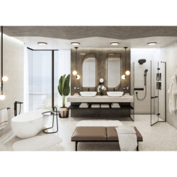 Wnęka ścienna Czarny Matowy z ozdobną ramką 300/300/100 Czarny Matowy XtraStoris Individual HANSGROHE 56098670