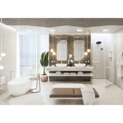 Wnęka ścienna Czarny Matowy z ozdobną ramką 300/300/100 Biały Matowy XtraStoris Individual HANSGROHE 56098700