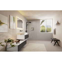 Wnęka ścienna Biały Matowy z ozdobną ramką 300/300/100 Czarny Chrom Szczotkowany XtraStoris Individual HANSGROHE 56099340