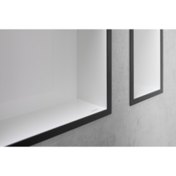 Wnęka ścienna Biały Matowy z ozdobną ramką 300/300/100 Czarny Matowy XtraStoris Individual HANSGROHE 56099670