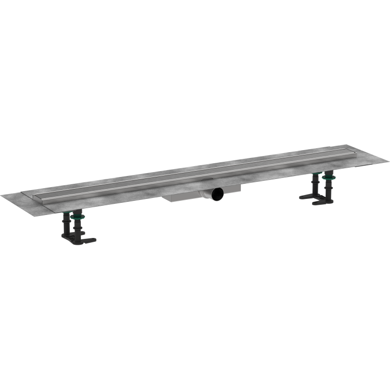 Kompletny odpływ liniowy 1000, ruszt ozdobny, niski Stal Szlachetna Szczotkowana RainDrain Compact HANSGROHE 56170800