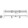 Kompletny odpływ liniowy 1200, ruszt do wyłożenia płytkami, niski RainDrain Compact HANSGROHE 56173000