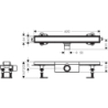 Kompletny odpływ liniowy 600, ruszt do wyłożenia płytkami, standardowy RainDrain Compact HANSGROHE 56175000