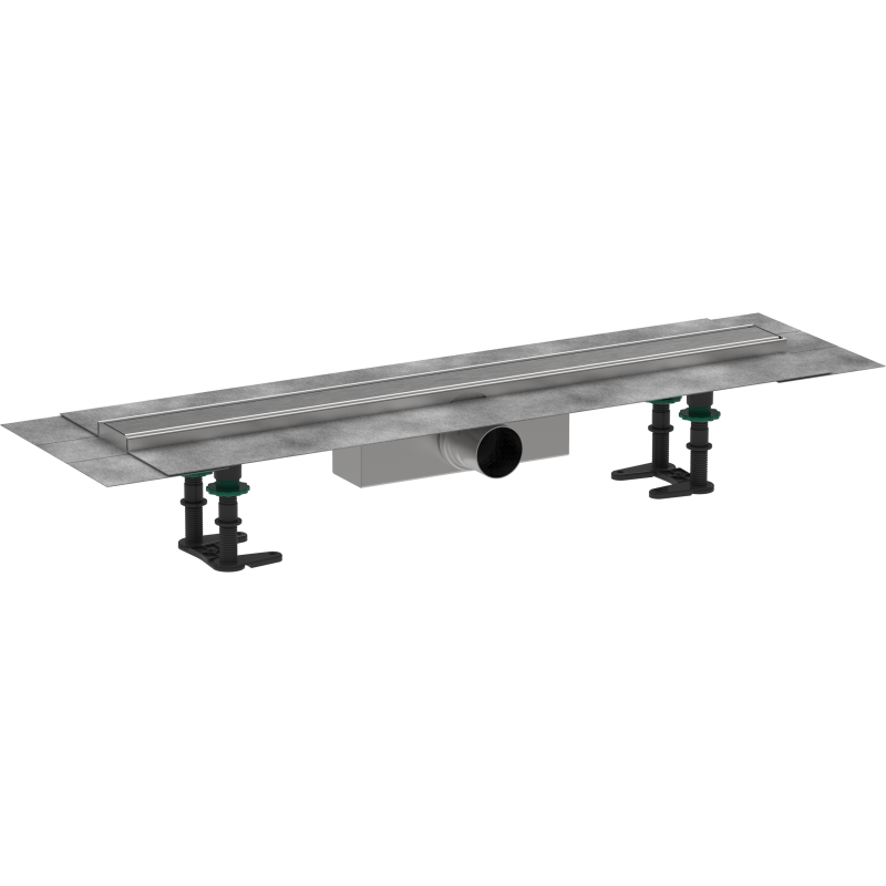 Kompletny odpływ liniowy 700, ruszt ozdobny, standardowy Stal Szlachetna Szczotkowana RainDrain Compact HANSGROHE 56176800