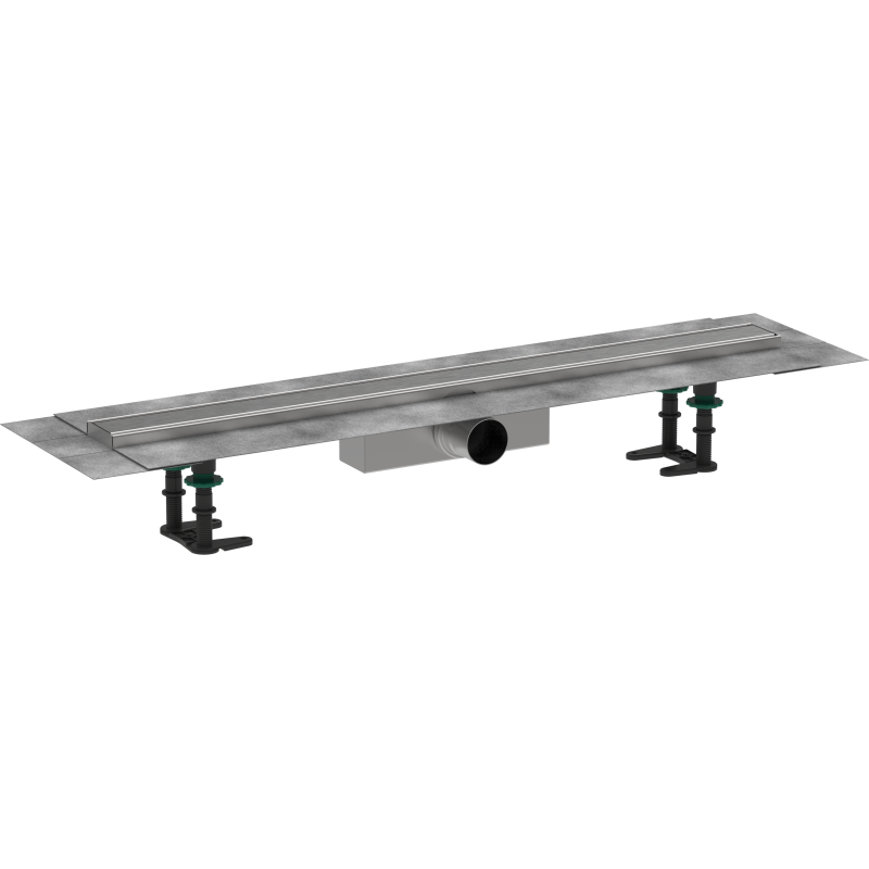 Kompletny odpływ liniowy 800, ruszt ozdobny, standardowy Stal Szlachetna Szczotkowana RainDrain Compact HANSGROHE 56178800
