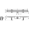 Kompletny odpływ liniowy 800, ruszt do wyłożenia płytkami, standardowy RainDrain Compact HANSGROHE 56179000