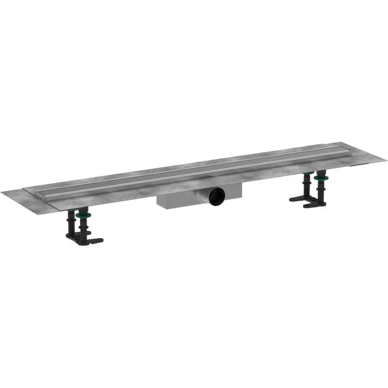 Kompletny odpływ liniowy 900, ruszt ozdobny, standardowy Stal Szlachetna Szczotkowana RainDrain Compact HANSGROHE 56180800