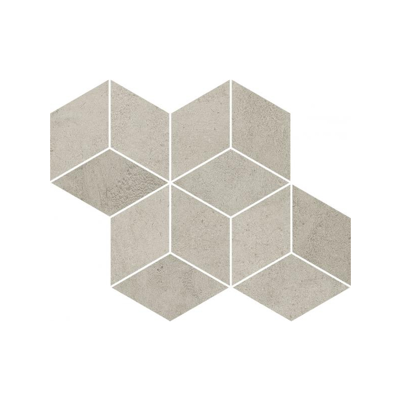 PURE CITY GRYS MOZAIKA PRASOWANA ROMB HEXAGON 20,4X23,8 GAT.1 (P.50393)