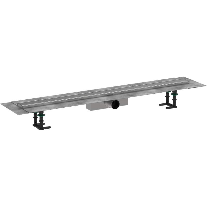 Kompletny odpływ liniowy 1000, ruszt ozdobny, standardowy Stal Szlachetna Szczotkowana RainDrain Compact HANSGROHE 56182800