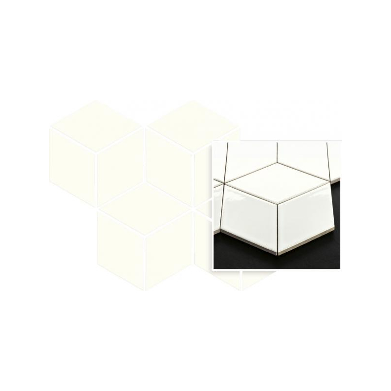 UNIWERSALNA MOZAIKA PRASOWANA BIANCO PARADYZ ROMB HEXAGON 20,4X23,8 GAT.1 (P.50395)