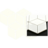 UNIWERSALNA MOZAIKA PRASOWANA BIANCO PARADYZ ROMB HEXAGON 20,4X23,8 GAT.1 (P.50395)