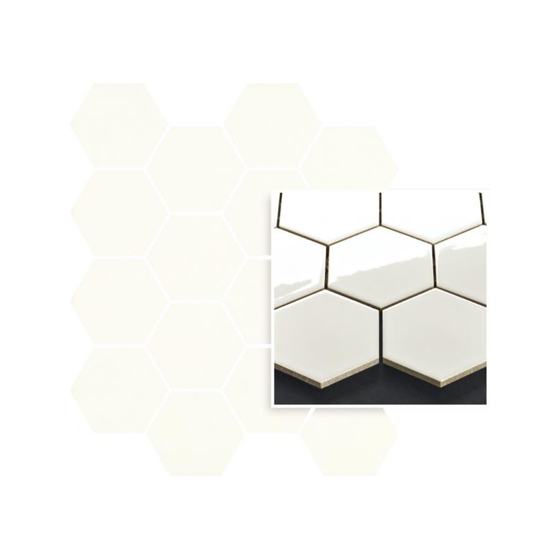 UNIWERSALNA MOZAIKA PRASOWANA BIANCO PARADYZ HEXAGON 22X25,5 GAT.1 (P.50413)