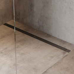 Element zewnętrzny odpływu liniowego 1200 ze stelażem reg. wys. Czarny Matowy RainDrain Match Plus HANSGROHE 56218670