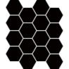 UNIWERSALNA MOZAIKA PRASOWANA NERO PARADYZ HEXAGON 22X25,5 GAT.1 (P.50419)